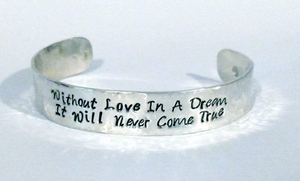 Message Quote Sterling Silver Cuff