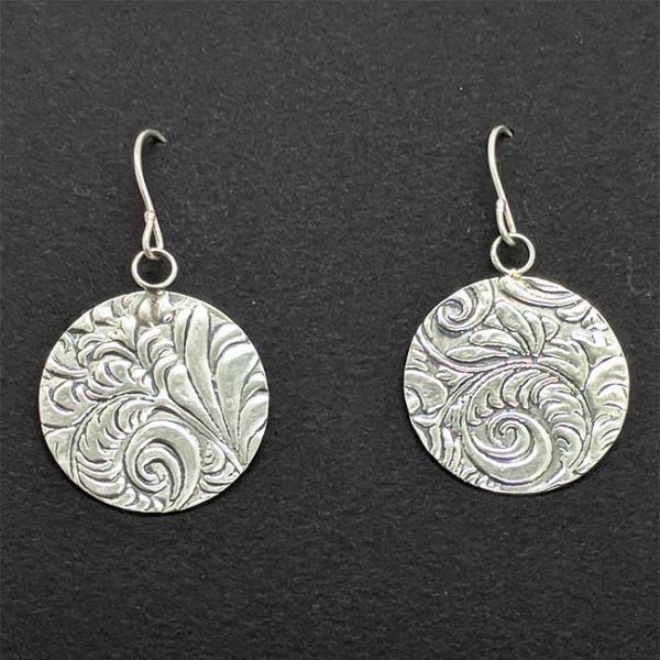 Minimalist Sterling Silver Scrollwork Earrings