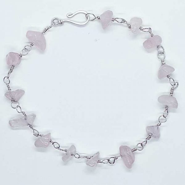 Rose Quartz Wire Wrapped Bracelet